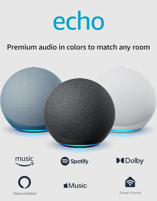 Load image into Gallery viewer, Echo (4Th Gen) | with Premium Sound, Smart Home Hub, and Alexa | Charcoal
