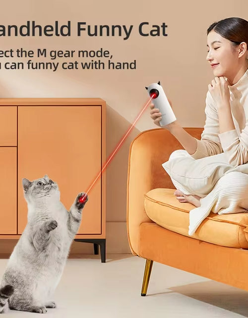 Load image into Gallery viewer, Automatic Cat Toys LED Laser Interactive Smart Teasing Pet Handheld Electronic Indoor Random Laser Cats Toy Accessories for Dog
