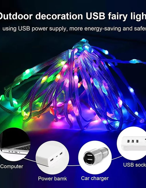 Load image into Gallery viewer, Dreamcolor Rgb Led Strip WS2812B Bluetooth Smart String Fairy Lights Christmas Garland Light Waterproof for Party Curtain Room
