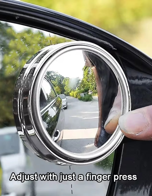 Load image into Gallery viewer, 2Pcs 360 Degree Adjustable Blind Spot Mirror Car Auxiliary Rearview Convex Mirror round Frame Wide Angle Mirrors for Car Reverse
